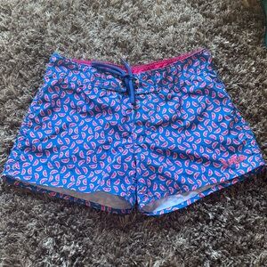 Blue and Pink Patterned watermelon Women swimming cover-up Shorts